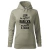 Dámská mikina Nejlepší babička na světě (Barva dámské mikiny Malfini Cape Bílá, Velikost - žena NOVÉ 2XL)
