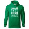 Pánská mikina s potiskem Opravář legenda (Barva mikiny malfini pánské Bílá, Velikost - muž NOVÉ 2XL)