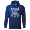 Pánská mikina s potiskem Opravář legenda (Barva mikiny malfini pánské Bílá, Velikost - muž NOVÉ 2XL)