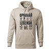 Pánská mikina s potiskem Opravář legenda (Barva mikiny malfini pánské Bílá, Velikost - muž NOVÉ 2XL)