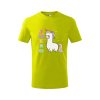 Dětské tričko s potiskem Lama jednorožec (Barva trička (děti) NOVÉ Apple green, Velikost - všechny NOVÉ 110 /4 roky)