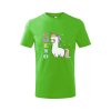 Dětské tričko s potiskem Lama jednorožec (Barva trička (děti) NOVÉ Apple green, Velikost - všechny NOVÉ 110 /4 roky)