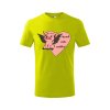 Dětské tričko s potiskem Prasátko andílek (Barva trička (děti) NOVÉ Apple green, Velikost - všechny NOVÉ 110 /4 roky)