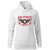 Dámská mikina Air force mom (Barva dámské mikiny Malfini Cape Bílá, Velikost - žena NOVÉ 2XL)