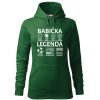 Dámská mikina Babička legenda (Barva dámské mikiny Malfini Cape Bílá, Velikost - žena NOVÉ 2XL)