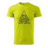 Pánské tričko s potiskem Happy camper (Barva trička (muži) NOVÉ Apple green, Velikost - všechny NOVÉ 2XL)