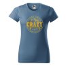 Dámské tričko s potiskem Crazy to camp (Barva trička - ženy (NOVÉ) Apple green, Velikost - všechny NOVÉ 2XL)