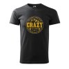 Pánské tričko s potiskem Crazy to camp (Barva trička (muži) NOVÉ Apple green, Velikost - všechny NOVÉ 2XL)