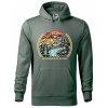 Pánská mikina s potiskem Adventure in nature (Barva mikiny malfini pánské Bílá, Velikost - muž NOVÉ 2XL)