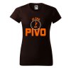 Dámské tričko s potiskem Je čas na pivo (Barva trička - ženy (NOVÉ) Apple green, Velikost - všechny NOVÉ 2XL)