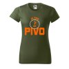 Dámské tričko s potiskem Je čas na pivo (Barva trička - ženy (NOVÉ) Apple green, Velikost - všechny NOVÉ 2XL)