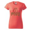 Dámské tričko s potiskem Je čas na pivo (Barva trička - ženy (NOVÉ) Apple green, Velikost - všechny NOVÉ 2XL)