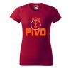 Dámské tričko s potiskem Je čas na pivo (Barva trička - ženy (NOVÉ) Apple green, Velikost - všechny NOVÉ 2XL)