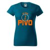 Dámské tričko s potiskem Je čas na pivo (Barva trička - ženy (NOVÉ) Apple green, Velikost - všechny NOVÉ 2XL)