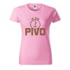 Dámské tričko s potiskem Je čas na pivo (Barva trička - ženy (NOVÉ) Apple green, Velikost - všechny NOVÉ 2XL)
