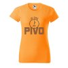 Dámské tričko s potiskem Je čas na pivo (Barva trička - ženy (NOVÉ) Apple green, Velikost - všechny NOVÉ 2XL)