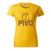Dámské tričko s potiskem Je čas na pivo (Barva trička - ženy (NOVÉ) Apple green, Velikost - všechny NOVÉ 2XL)