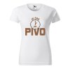 Dámské tričko s potiskem Je čas na pivo (Barva trička - ženy (NOVÉ) Apple green, Velikost - všechny NOVÉ 2XL)