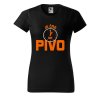 Dámské tričko s potiskem Je čas na pivo (Barva trička - ženy (NOVÉ) Apple green, Velikost - všechny NOVÉ 2XL)