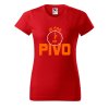 Dámské tričko s potiskem Je čas na pivo (Barva trička - ženy (NOVÉ) Apple green, Velikost - všechny NOVÉ 2XL)