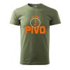 Pánské tričko s potiskem Je čas na pivo (Barva trička (muži) NOVÉ Apple green, Velikost - všechny NOVÉ 2XL)