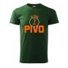 Pánské tričko s potiskem Je čas na pivo (Barva trička (muži) NOVÉ Apple green, Velikost - všechny NOVÉ 2XL)