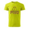 Pánské tričko s potiskem Je čas na pivo (Barva trička (muži) NOVÉ Apple green, Velikost - všechny NOVÉ 2XL)