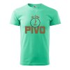 Pánské tričko s potiskem Je čas na pivo (Barva trička (muži) NOVÉ Apple green, Velikost - všechny NOVÉ 2XL)