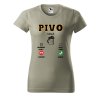 Dámské tričko s potiskem Pivo volá (Barva trička - ženy (NOVÉ) Apple green, Velikost - všechny NOVÉ 2XL)