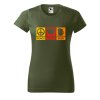 Dámské tričko s potiskem Peace love beer (Barva trička - ženy (NOVÉ) Apple green, Velikost - všechny NOVÉ 2XL)