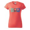 Dámské tričko s potiskem Peace love beer (Barva trička - ženy (NOVÉ) Apple green, Velikost - všechny NOVÉ 2XL)