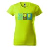 Dámské tričko s potiskem Peace love beer (Barva trička - ženy (NOVÉ) Apple green, Velikost - všechny NOVÉ 2XL)