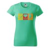 Dámské tričko s potiskem Peace love beer (Barva trička - ženy (NOVÉ) Apple green, Velikost - všechny NOVÉ 2XL)