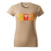 Dámské tričko s potiskem Peace love beer (Barva trička - ženy (NOVÉ) Apple green, Velikost - všechny NOVÉ 2XL)