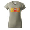 Dámské tričko s potiskem Peace love beer (Barva trička - ženy (NOVÉ) Apple green, Velikost - všechny NOVÉ 2XL)