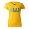 Dámské tričko s potiskem Peace love beer (Barva trička - ženy (NOVÉ) Apple green, Velikost - všechny NOVÉ 2XL)
