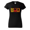 Dámské tričko s potiskem Peace love beer (Barva trička - ženy (NOVÉ) Apple green, Velikost - všechny NOVÉ 2XL)