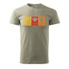 Pánské tričko s potiskem Peace love beer (Barva trička (muži) NOVÉ Apple green, Velikost - všechny NOVÉ 2XL)