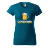 Dámské tričko s potiskem Superpower (Barva trička - ženy (NOVÉ) Apple green, Velikost - všechny NOVÉ 2XL)