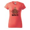 Dámské tričko s potiskem Namaste lenochod (Barva trička - ženy (NOVÉ) Apple green, Velikost - všechny NOVÉ 2XL)