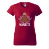 Dámské tričko s potiskem Namaste lenochod (Barva trička - ženy (NOVÉ) Apple green, Velikost - všechny NOVÉ 2XL)