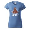 Dámské tričko s potiskem Namaste lenochod (Barva trička - ženy (NOVÉ) Apple green, Velikost - všechny NOVÉ 2XL)