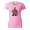 Dámské tričko s potiskem Namaste lenochod (Barva trička - ženy (NOVÉ) Apple green, Velikost - všechny NOVÉ 2XL)