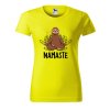 Dámské tričko s potiskem Namaste lenochod (Barva trička - ženy (NOVÉ) Apple green, Velikost - všechny NOVÉ 2XL)