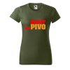 Dámské tričko s potiskem Dobít pivo (Barva trička - ženy (NOVÉ) Apple green, Velikost - všechny NOVÉ 2XL)