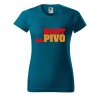 Dámské tričko s potiskem Dobít pivo (Barva trička - ženy (NOVÉ) Apple green, Velikost - všechny NOVÉ 2XL)