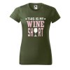 Dámské tričko s potiskem Wine shirt (Barva trička - ženy (NOVÉ) Apple green, Velikost - všechny NOVÉ 2XL)