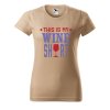 Dámské tričko s potiskem Wine shirt (Barva trička - ženy (NOVÉ) Apple green, Velikost - všechny NOVÉ 2XL)