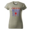 Dámské tričko s potiskem Wine shirt (Barva trička - ženy (NOVÉ) Apple green, Velikost - všechny NOVÉ 2XL)