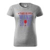 Dámské tričko s potiskem Wine shirt (Barva trička - ženy (NOVÉ) Apple green, Velikost - všechny NOVÉ 2XL)